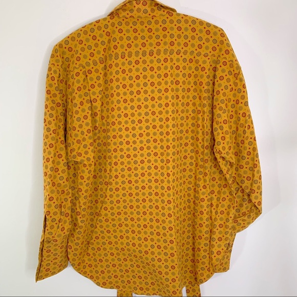 ESCADA Vintage Geometric Blouse with Ties - Sz. 36 - Picture 8 of 13